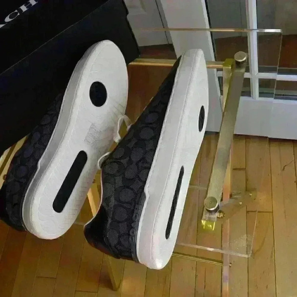 Coach CI077 Clip Low Top Sneaker In Signature Jacquard Men Size 11.5 - Picture 5 of 10